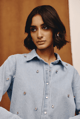 Lumen Studded Denim Shirt - quietBOLD - Image 1