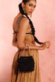 Seher Black Potli Bag - The Leather Garden - Image 1