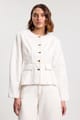 Denim Peplum Jacket - KAREN MILLEN - Image 1