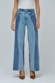 Blue High-Waist Two-Tone Wide-Leg Jeans - SALSA JEANS - Image 1