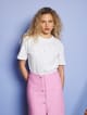 Pearl White Floral Applique Jersey T-Shirt - SISTER JANE - Image 1