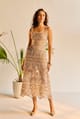 Celia Tan Embroidered Lace Midi Skirt - Lea Clothing - Image 1