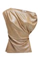Gold Metallic One-Shoulder Draped Top - SALSA JEANS - Image 1
