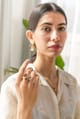 Tiny Fiore Ring - Amethyst & Smoky - Azga - Image 1