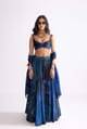 Scallop Dupatta Blue - Saaksha and Kinni - Image 1