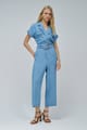 Blue Lightdenim Belted Wide-Leg Jumpsuit - SALSA JEANS - Image 1