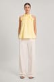Floral Applique Woven Halter Woven Blouse - KAREN MILLEN - Image 1