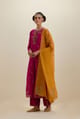 Cotton Dupatta With Embroidery - Upavita - Image 1