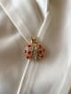 Red Studded Bug Brooch - Amossh - Image 1