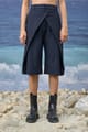 Navy Premium Poly Viscose Relaxed Culottes - Genes Lecoanet Hemant - Image 1