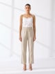 Pure Linen Beige Pants Beige color