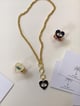 Heart Eye Toggle Neck Chain - Gold Gold color