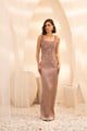 Tyla Corset And Ariana Skirt Co-Ord Dusty Pink color