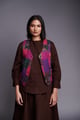 Co-Linen Patchwork Kantha Waistcoat Rani color