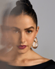 Maxi Luno Studs White/Gold color