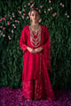 Red Rose Embroidered Kurta Set Red color