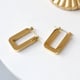 Block Hoops Gold color