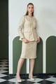 Peplum Jacket Ivory color