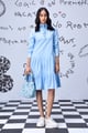 Sequin Placket Dress Light Blue color