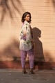Plum Co-Ord Set Off White/Purple color