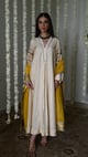 Sushma Anarkali in Deep Ivory  Silk Ivory color
