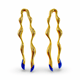 Wiggle Wave Earrings Turquoise color
