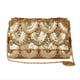 Sequin Sparkle Clutche Gold color