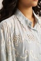 Powder Blue Embroidered Shirt Powder Blue color