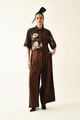 Stripes Pp Pant Brown color