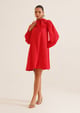 Belle Dress Red color