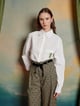 Penny Bead Bouquet Shirt White color