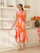 Mystic Midi Dress Orange color