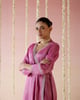 Fuschia Pink Tissue Angarakha with Narrow Pants Pink color