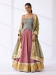Lehengas Set Grey/Pink/Green color