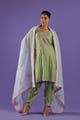 Tvarita Choga Salwar Set Mint Green color