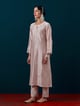 All Over Motifs Placket Kurta with Pant Old Rose color
