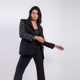 Blazer with Embellished Sleeves Black color