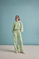 Fly ' In Elegance Co-Ord Set Green/White color