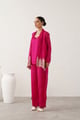 Lavanya Georgette Satin Embroidered Matching Set Pink color