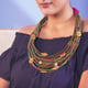 Varsha Necklace Gold/Pink color