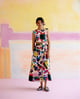 Art Co-Ord Set in Arcade Print White/Blue/Yellow color