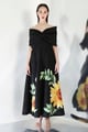 Black Olive + Bow Wrap Black/Green color