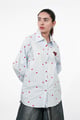Pansy Blue Heart Shirt Blue color