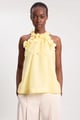 Floral Applique Woven Halter Woven Blouse - KAREN MILLEN - Image 1