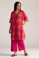 Tomato And Fuchsia Mul-Mul Co-Ord Set Pink/Orange color