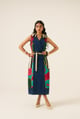 Multicolor Trench-Style Wrap Midi Dress with Belt - ANANYA AGARWAL - Image 1