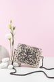Chandni Beaded Box Bag Ivory/Black color