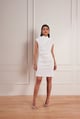 White Denim Draped Mini White color