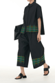 Checked Lines Cotton Coord Set Black color