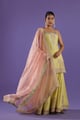 Arohini Sharara Set Lemon Yellow color